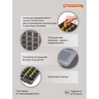 Органайзер Бытпласт WORKER, 13, 330х260х50 мм, серый 433240211