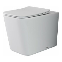 Напольная пристенная чаша унитаза Ceramicanova CUBIC Rimless CN1803-B