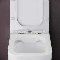 Напольная пристенная чаша унитаза Ceramicanova CUBIC Rimless CN1803-B