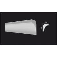 Потолочный карниз Decor-Dizayn ударопрочный влагостойкий под покраску 19Х19Х2000мм DD26