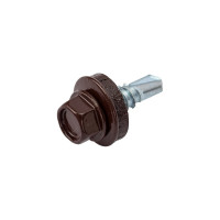 Кровельные саморезы ВИРТУОЗ 5,5х19 мм, RAL 8017, шоколад, 25 шт. 27887