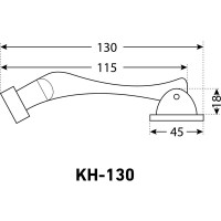 Дверной фиксатор АЛЛЮР KH-130 BR бронза козья ножка 10176