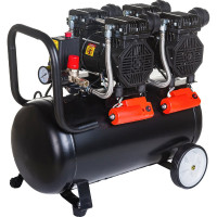 Малошумный безмасляный компрессор Pegas pneumatic PG-2800*2 проф серия 2.8кВт, 365 л/мин,50л 6621