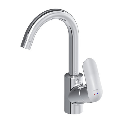 Смеситель для умывальника с поворотным изливом AM.PM Like хром F8002700