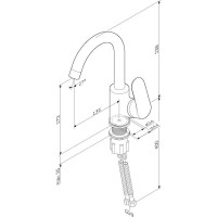 Смеситель для умывальника с поворотным изливом AM.PM Like хром F8002700