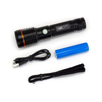 Фонарь ЯРКИЙ ЛУЧ T7v.3 Osram P9 max600лм 5000K IPX4, Li-Ion 18650 2200mAh 4606400106432