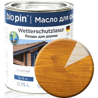 Лазурь для дерева BIO PIN 2241 Wetterschutzlasur коньяк 0,75 л 22411I102
