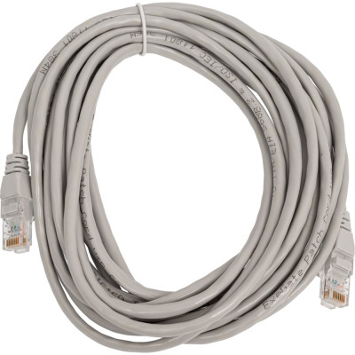 Патч-корд ExeGate UTP-RJ45-RJ45-5e-CU-5M-GY, UTP, cat.5e, 5м, медь, серый 282014
