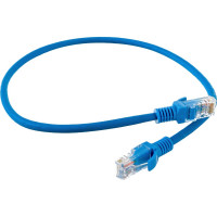 Патч-корд ExeGate UTP-RJ45-RJ45-5e-0,5M-LSZH-BL, UTP, cat.5e, 0.5м, синий 286380