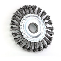 Щетка дисковая жгутовая 13-030 125 мм; 22,2 для УШМ, ворс витая сталь 0,50 EuroBrush EB-DST4