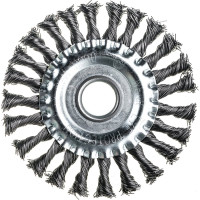 Щетка дисковая жгутовая 13-030 125 мм; 22,2 для УШМ, ворс витая сталь 0,50 EuroBrush EB-DST4