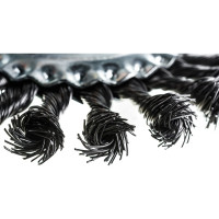 Щетка дисковая жгутовая 13-030 125 мм; 22,2 для УШМ, ворс витая сталь 0,50 EuroBrush EB-DST4