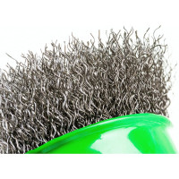 Щетка чашечная 13-165 75 мм; M14 для УШМ, ворс гофр нерж сталь EuroBrush EB-ISS2