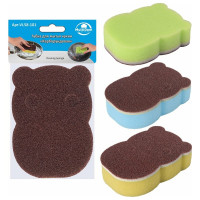 Карборундовая губка для мытья кухни МУЛЬТИДОМ 3 цвета NEW VL58-101