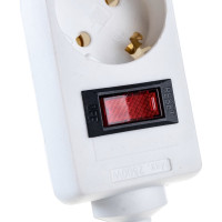 Сетевой фильтр ExeGate SP-5-5W 5евро с заземлением, 5м, выключатель с подсветкой, белый 221190