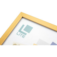 Фоторамка LITE 21х30 А4 пластик золотая RAMPL/Gl