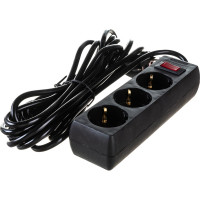 Сетевой фильтр ExeGate SP-3-5B 3 евро с заземлением, 5м, выключатель с подсветкой, черный 221182