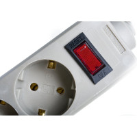 Сетевой фильтр ExeGate SP-5-3G 5 евро с заземлением, 3м, выключатель с подсветкой, серый 221186