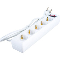 Сетевой фильтр ExeGate SP-5-1.8W 5 евро с заземлением, 1.8м, выключатель с подсветкой, белый 221174