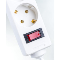 Сетевой фильтр ExeGate SP-5-1.8W 5 евро с заземлением, 1.8м, выключатель с подсветкой, белый 221174