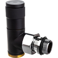 Угловой вентиль SR Rubinetterie Tondera ручная регулировка, 1/2"х3/4" E, черный 0623-1500VCES