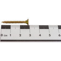 Набор для крепления ВИРТУОЗ дюбель 5х25, шуруп 3,5х30 потайная головка, желтый цинк, 20 шт. 00323