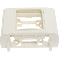 Дополнительный настенный бокс LANMASTER Mosaic на 1 модуль, 45x45, белый LAN-WA-RMB-F45/E-WH