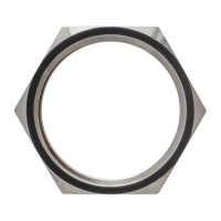 Контргайка сантехническая MPF 1" латунная никелированная внутренняя резьба ИС.072291