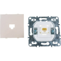 Компьютерная 1-местная розетка STEKKER Эрна RJ-45, механизм, слоновая кость PST00-9107-02 39325