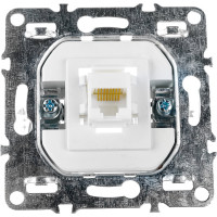 Компьютерная 1-местная розетка STEKKER Эрна RJ-45, механизм, слоновая кость PST00-9107-02 39325