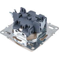 1-местная розетка STEKKER Эрна с заземлением с крышкой, механизм, 250В, 16А, с защитной шторкой, слоновая кость PST16-9112-02 39330