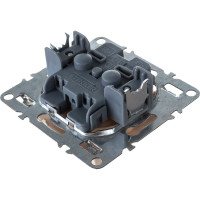 1-местная розетка STEKKER без заземления, механизм, PST10-9109-02, 250В, 10А с защитной шторкой, Эрна слоновая кость 39327