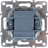 2-клавишный выключатель STEKKER механизм, 250В, 10А, серия Эрна, белый PSW10-9104-01 39312