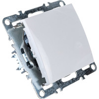 1-клавишный выключатель STEKKER механизм, 250В, 10А, серия Эрна, белый PSW10-9103-01 39311