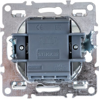 1-клавишный выключатель STEKKER механизм, 250В, 10А, серия Эрна, белый PSW10-9103-01 39311