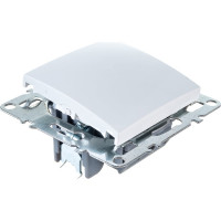 1-клавишный выключатель STEKKER механизм, 250В, 10А, серия Эрна, белый PSW10-9103-01 39311