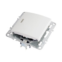 1-клавишный выключатель STEKKER с индикатором, механизм, 250В, 10А, белый серия Эрна PSW10-9101-01 39309