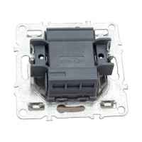 2-клавишный выключатель STEKKER механизм PSW10-9104-02, 250В, 10А, серия Эрна, слоновая кость 39323