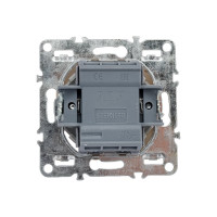 2-клавишный выключатель STEKKER механизм PSW10-9104-02, 250В, 10А, серия Эрна, слоновая кость 39323