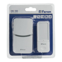 Дверной беспроводной электрический звонок FERON DB-100 звонок IP44 18 мелодий, 230V, белый 41437