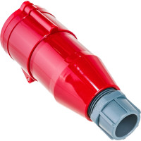 Вилка LANMASTER IEC 309, трехфазная, 32A, 380V, разборная, мама, красная LAN-IEC-309-32A3P/F