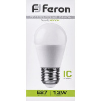 Светодиодная лампа FERON LB-950, 13W, 230V E27 4000K G45 38105