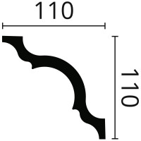 Карниз потолочный NOMASTYL (2000х110х110 мм) NMC A