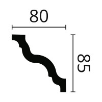 Карниз потолочный NOMASTYL (2000х80х85 мм) NMC GR