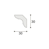 Карниз потолочный NOMASTYL (2000х30х30 мм) NMC MP