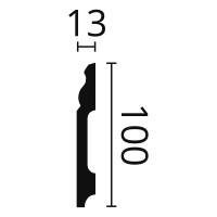 Плинтус напольный WALLSTYL (2000х100х13; белый) NMC FB2