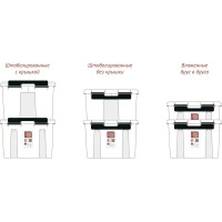 Контейнер с крышкой Rox Box 36 л, прозрачный M-036-00.07