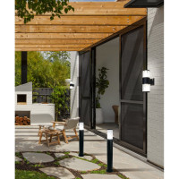 Садово-парковый светильник FERON серии Торонто, НБУ, DH0902 230V без лампы E27 черный 11653