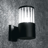 Садово-парковый светильник FERON DH0901 на стену вверх 230V E27 черный 11655