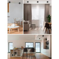 Светильник для натяжных потолков FERON HL355 12W, 230V, GX53, черный 41508